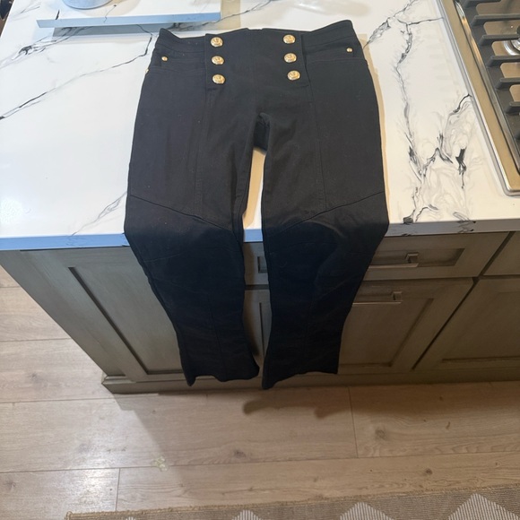 Balmain Black Jeanwith Gold Accents